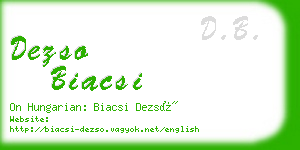 dezso biacsi business card